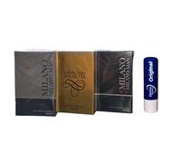 Men's Perfume scent Fragrance Milan Man,Trio Set 50ML Travel Size, Buyer Receives 1 of Each With Free Orignial Lip Balm