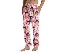 Mens Personalised Pajama Pant Custom Face Photo Comfy Pj Bottom with Pockets Stretch Pjs Bottoms Valentines Gifts