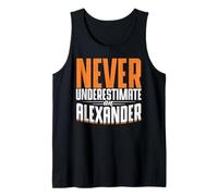 Mens Personalized Name, Never Underestimate A Alexander Tank Top
