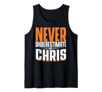 Mens Personalized Name, Never Underestimate A Chris Tank Top