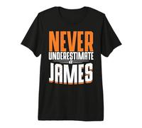 Mens Personalized Name, Never Underestimate A James Premium T-Shirt