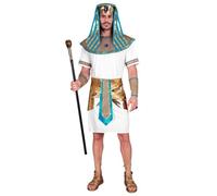 Mens Pharaoh Costume Egyptian King Fancy Dress Adult Historical Outfit