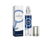 Men's Pheromone Perfume, Roll-On Pheromone Perfume, Long-Lasting Fragrance Thanks to Concentrated Oil Formula, 10 ml Compact Design, Precise Dosage, No Waste of Perfume (Blue)