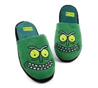 RICK AND MORTY Mens Slippers | Adults Animated Character Pickle Rick Green Slip On House Sliders | Series Merchandise 9-10 UK