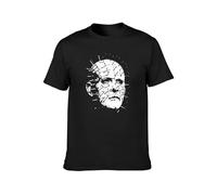 Men's Pinhead Hellraiser 1980S Horror Devil Demon Movie Cotton T Shirt Black M