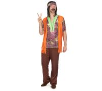 Men's pink and brown hippie costume