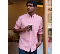 Men's Pink Linen Cotton Classic Fit Button-Down Casual Shirt - Size: Medium x Standard - 34.5" - Savile Row Company