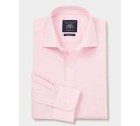 Men's Pink Pinpoint Cotton Classic Fit Formal Shirt - Single Cuff - Size: 16.5" x Standard - 35" - Savile Row Company