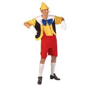 Mens Pinocchio Costume Storybook Film Disney Character Deluxe Outfit S - XXL