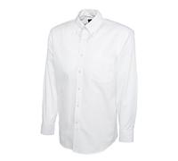 Mens Pinpoint Oxford Full Sleeve Shirt - White - 3XL