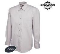 Mens Pinpoint Oxford Shirt Long Sleeve Wrinkle-Free 14.5-19.5 Collar 7 Colours