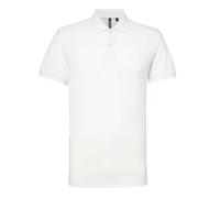 Mens Pique Polo Shirt Short Sleeve Casual Plain Top Polycotton Tee Asquith & Fox