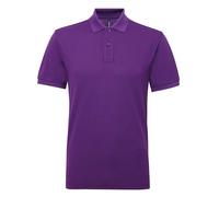 Mens Pique Polo Shirt Short Sleeve Casual Plain Top Polycotton Tee Asquith & Fox