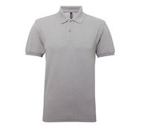 Mens Pique Polo Shirt Short Sleeve Casual Plain Top Polycotton Tee Asquith & Fox