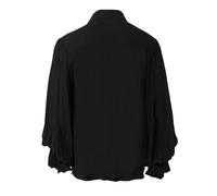 Men's Pirate Shirt Ruffle Colonial Shirt Renaissance Dense Ruffle Shirt Steampunk Vampire Gothic Costume Men's Renaissance Steampunk Victorian Long Sleeve Pirate Shirt Cosplay Tops, black, L