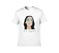 Men's Pj Harvey Indie Punk Alternative Rock Vintage Retro Music Birthday Gift Cotton T Shirt White XXL