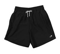 Men's Plain Board Swim Shorts (Black, X Large)