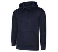 Men's Plain Deluxe Hoodie Size XS to 5XL Plus Hooded Cotton Rich Sweatshirt