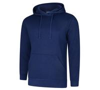Men's Plain Deluxe Hoodie Size XS to 5XL Plus Hooded Cotton Rich Sweatshirt