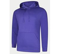 Men's Plain Deluxe Hoodie Size XS to 5XL Plus Hooded Cotton Rich Sweatshirt