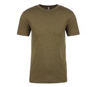 Mens Plain GREEN RED BLUE GREY BLACK Tri-Blend Next Level Crew Neck Tee T-Shirt