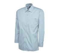 Mens Plain Office Shirt Formal Casual Premium Poplin Easy Care UK STOCK