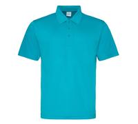 Just Cool Plain Textured Polyester Breathable Wicking Athletic Sports Polo Shirt