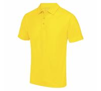 Mens Plain Polyester Breathable Wicking Athletic Sports Polo Shirt with Collar
