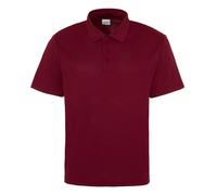Mens Plain Polyester Breathable Wicking Athletic Sports Polo Shirt with Collar