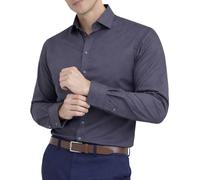 Men's Plain Regular Fit Shirts,Long Sleeve Business Formal Dress Wedding Work Shirt,Single Cuff. 14 Pastels & Dark Office Colours, by Janeo British Apparel UK. Grey, 19 inches