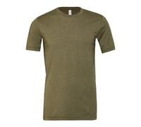 Mens Plain Short Sleeve T-Shirt Heather Cotton Crew Neck Casual Top Bella+Canvas