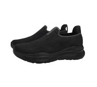 Mens Plain Slip On Trainers - Mesh Breathable Walking Shoes With Air Cushion Wedge Summer Lightweight Casual No-Tie Design Sneakers With Arch Support Non-Slip Running Shock Absorbing Shoes For Daily