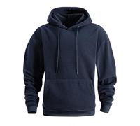 Mens Plain Sweatshirts Oversized Hoodies Fleece Lined Jumper Long Sleeve Hoodie Pullover Thermal Sweater Classic Sweatshirt Loose Fit Drawstring Hooded Tops Leisure Jumpers Outdoor Sportwear