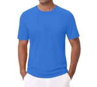 Men's Plain T-Shirt, 100% Cotton, Slim Fit, Comfortable Basic Tee, Short Sleeve, Solid Color Casual Top, Multipack Available, Crew Neck Lightweight Workout Running Sports Wear M-4XL