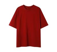 Mens Plain Tees Oversized T Shirts Summer Casual Solid Color Fitting Short Sleeve Round Neck Tshirt Shirts UK Sale