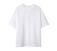 Mens Plain Tees Oversized T Shirts Summer Casual Solid Color Fitting Short Sleeve Round Neck Tshirt Shirts UK Sale