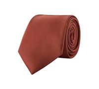 Men's Plain Tie 8 cm 3.15 Inches Normal Width Tie Basic Classic Necktie Business Casual Festivals Wedding - Rust Brown