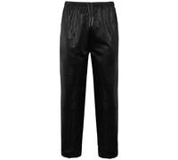Mens Plain Track Suit Bottom Casual Elasticated Waist Tracksuit Bottoms Silky Joggers Jogging Jog Trousers Leisure Gym Sports Yoga Open Hem Pull On Pants Plus Big King Sizes(Plain Black, 6XL)