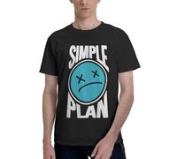 Men's Plan Rock Band Simple Comfortable Short-Sleeved Shirts Hard-Wearing and Fashion-Forward Tops Loungewear and Athletic Shirts Black 4XL