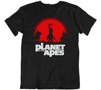 Men's Planet of The Apes Tv Series Retro 70S Army Monkey Funny T Shirt Tee Gift New Black M