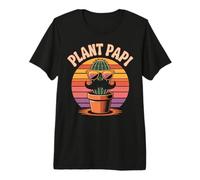 Mens Plant Papi Funny Cactus Dad Succulent Gardener Father Premium T-Shirt
