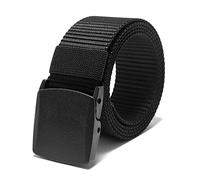 Mens Plastic Nylon Canvas Belt, Lightweight Breathable Military Tactical Men Waist Belt with Plastic Buckle for Work and Travel