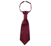 Men's Plastron Tie Pre-Tied Necktie with Hook Closure Adjustable Tie Scarf Wedding Accessories for the Groom - Unicoloured Bordeaux