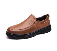 Men's Platform Classic Loafers Fashion Casual Business Office Work Shoes Non-Slip Lug Sole,Yellow,6 UK
