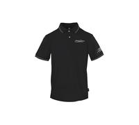 Men's Plein Sport Signature Logo Twin Tipped Black Polo Shirt - Size: 38/Regular