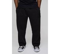 Men's Plus Baggy Raw Edge Applique Dollar Jogger | Black | Size 4X-Large | BOOHOOMAN