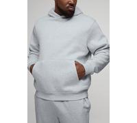 Men's Plus Essential Regular Fit Over the Head Hoodie | Grey Marl | Size 2X-Large | BOOHOOMAN