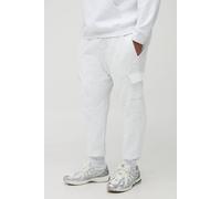 Men's Plus Essential Skinny Fit Cargo Jogger | Grey Marl | Size 4X-Large | BOOHOOMAN
