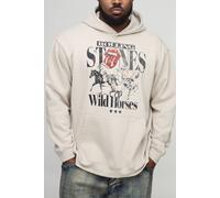 Men's Plus Oversized Rolling s License Print Hoodie | Stone | Size 2X-Large | boohooMAN
