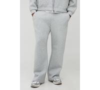 Men's Plus Scuba Marl Embroidered Relaxed Fit Joggers | Grey Marl | Size 5X-Large | BOOHOOMAN